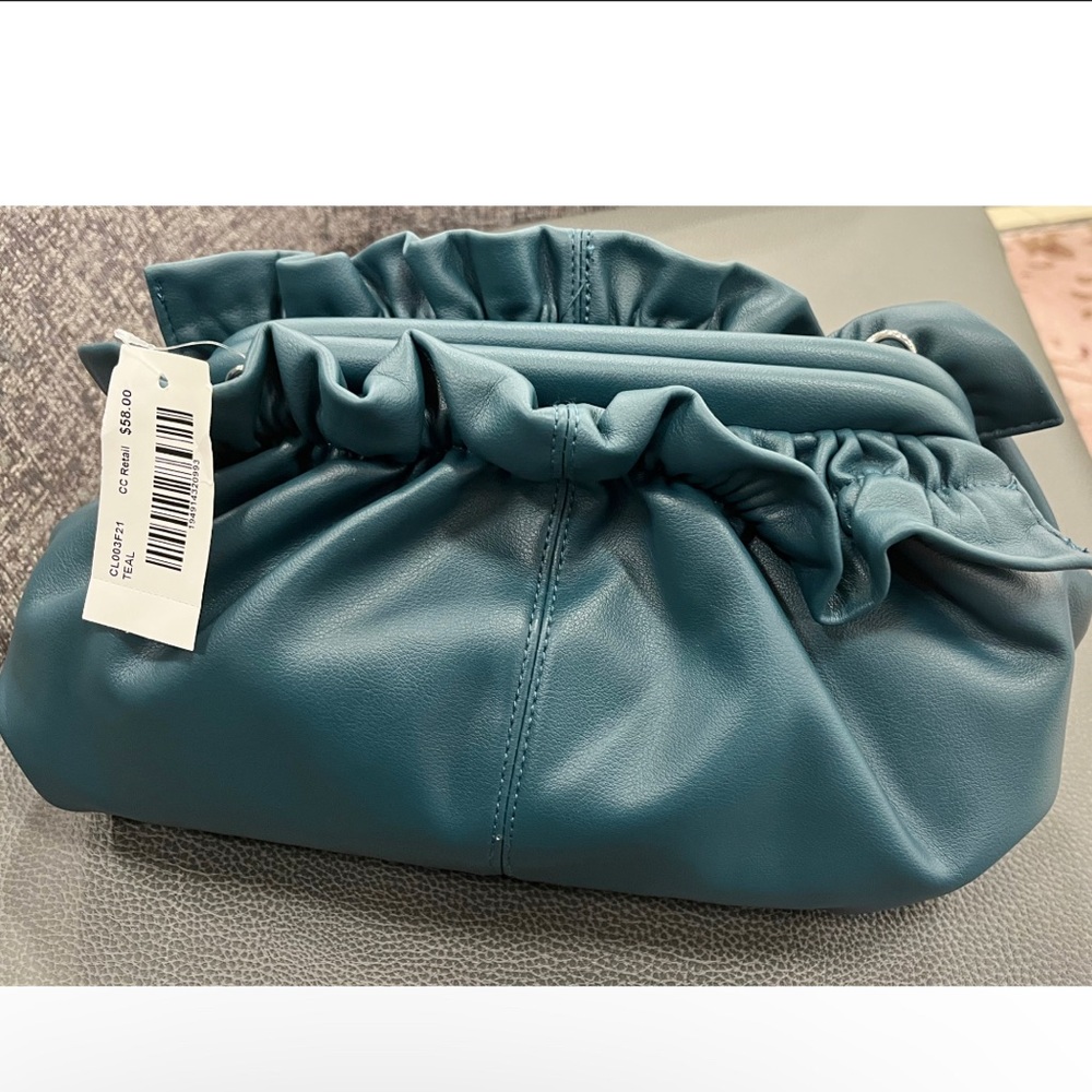Teal Oversized Clutch Bag